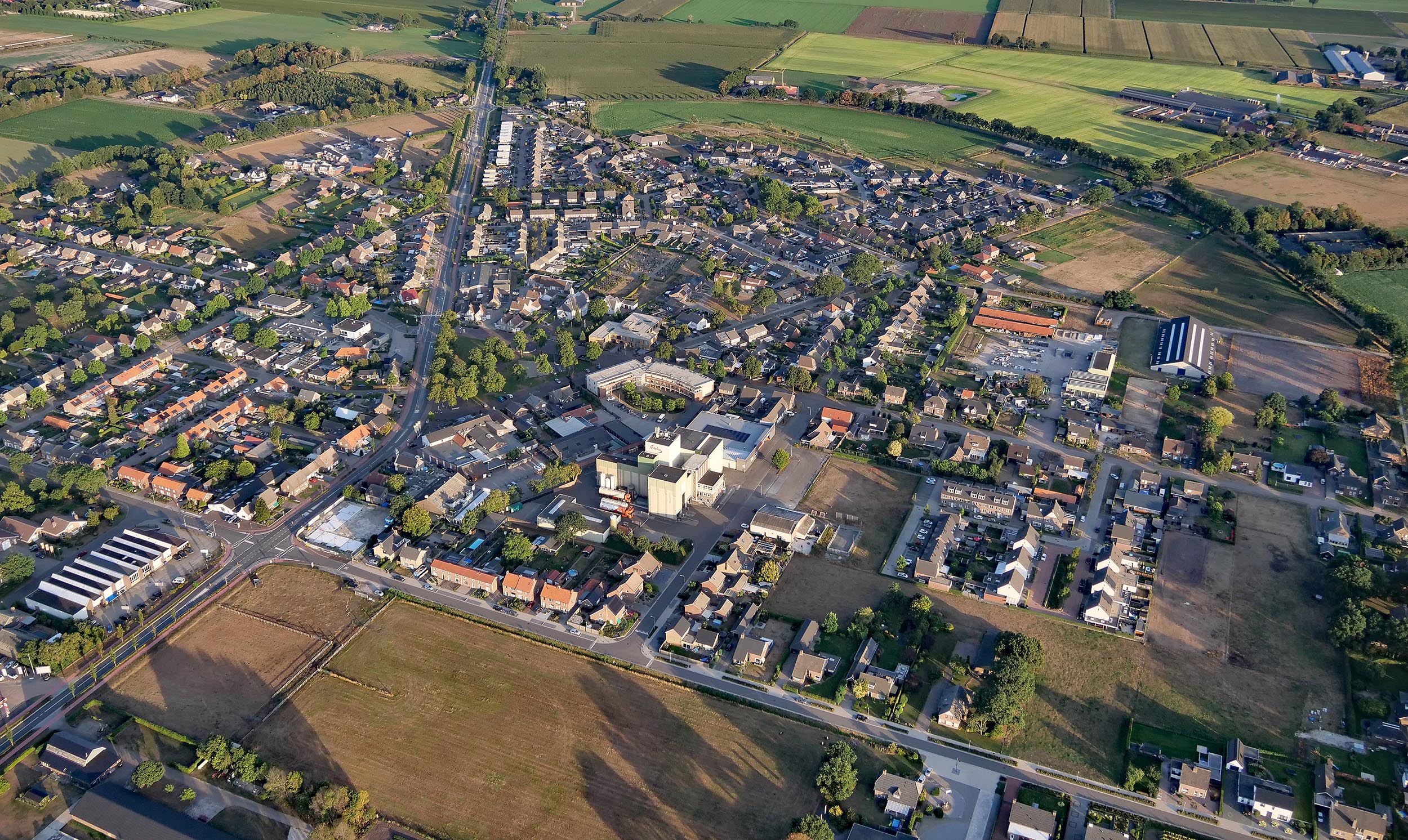 Luchtfoto van het dorp Ysselsteyn